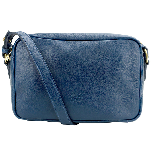 IL BISONTE Heritage BCR199 Shoulder Bag Blue - Picture 1 of 9